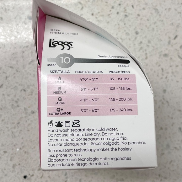 Women's Leggs Silken Mist Beautiful Sheer Tights In Nude, Size B (Medium) - Picture 10 of 10